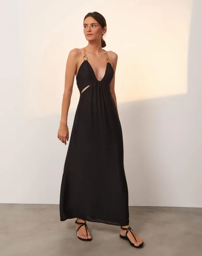 Dresses Women ViX Paula Hermanny Angie Long Dress 8211 Black