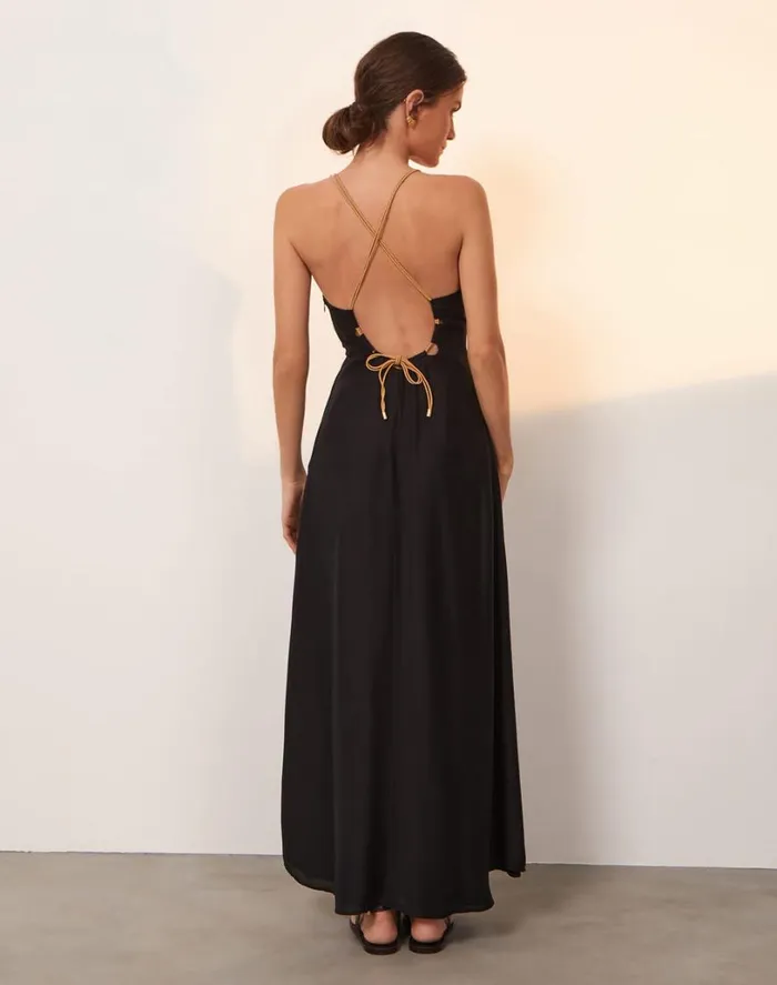 Dresses Women ViX Paula Hermanny Angie Long Dress 8211 Black