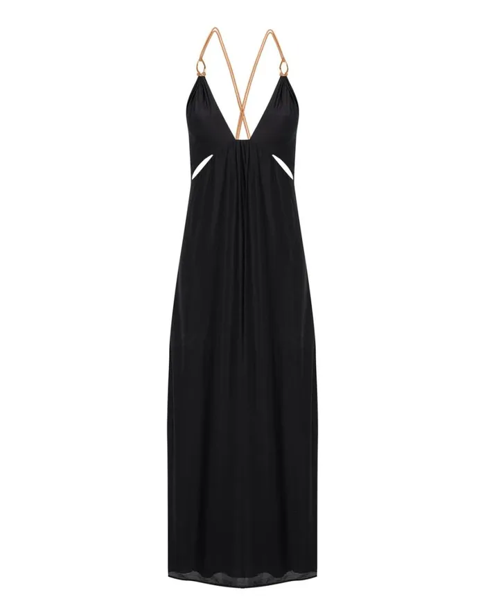 Dresses Women ViX Paula Hermanny Angie Long Dress 8211 Black