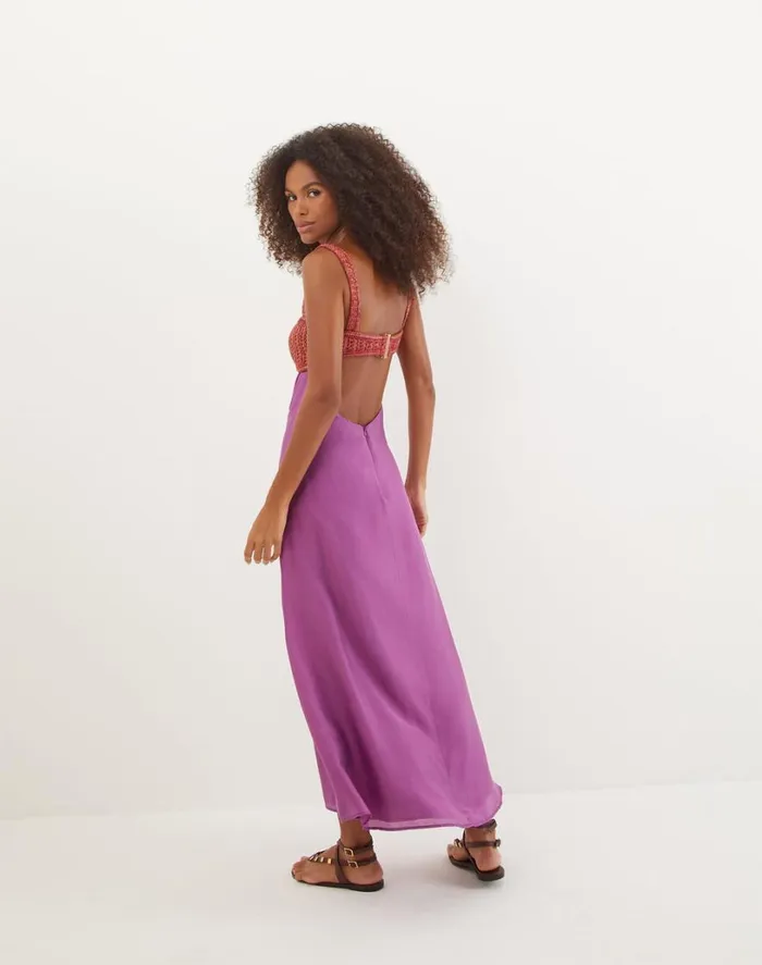 Dresses Women ViX Paula Hermanny Aria Long Dress 8211 Berry Burst