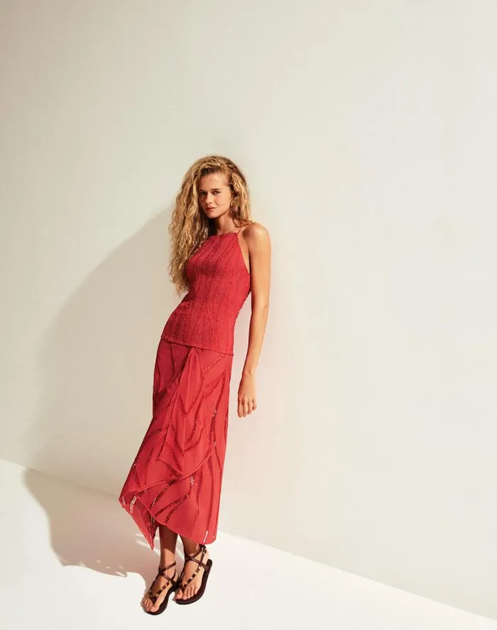 Dresses Women ViX Paula Hermanny Belle Midi Dress 8211 Raspberry