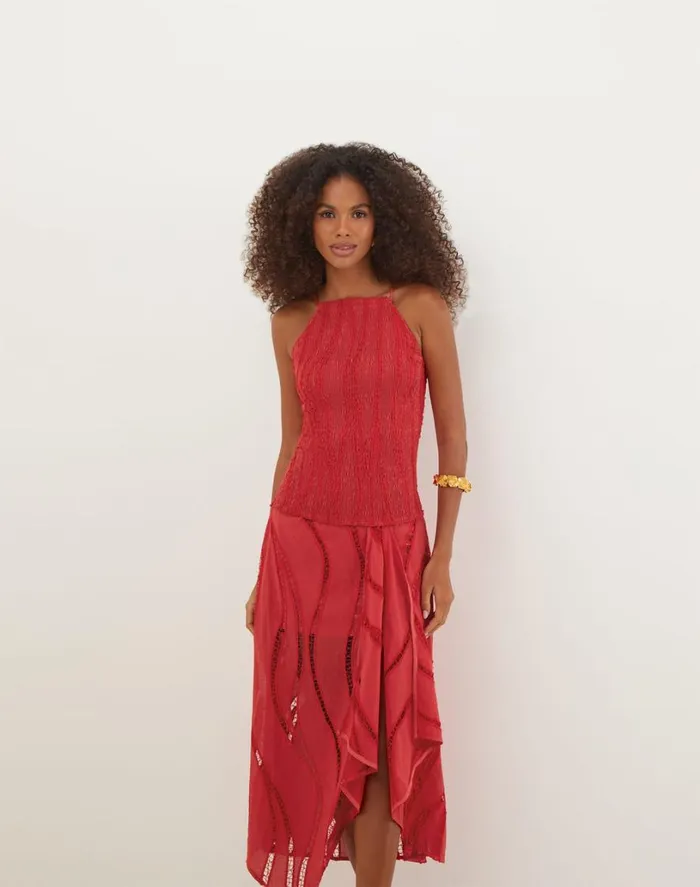 Dresses Women ViX Paula Hermanny Belle Midi Dress 8211 Raspberry