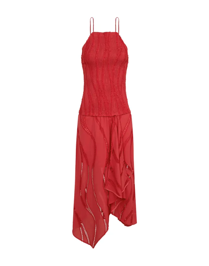 Dresses Women ViX Paula Hermanny Belle Midi Dress 8211 Raspberry
