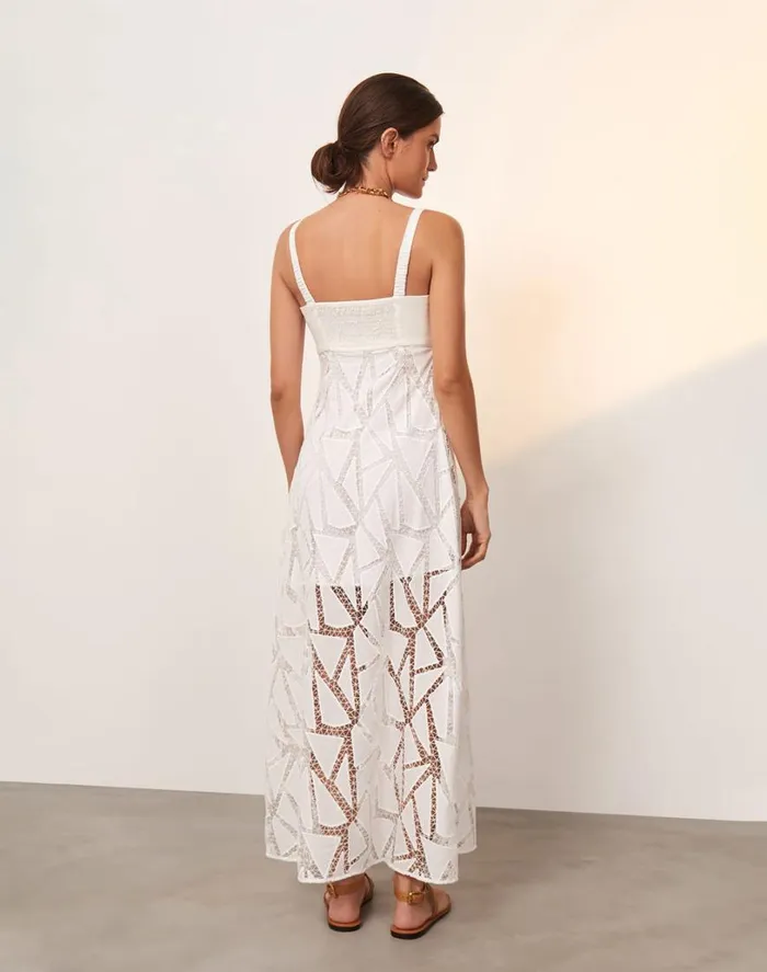 Dresses Women ViX Paula Hermanny Eleni Long Dress 8211 Off White