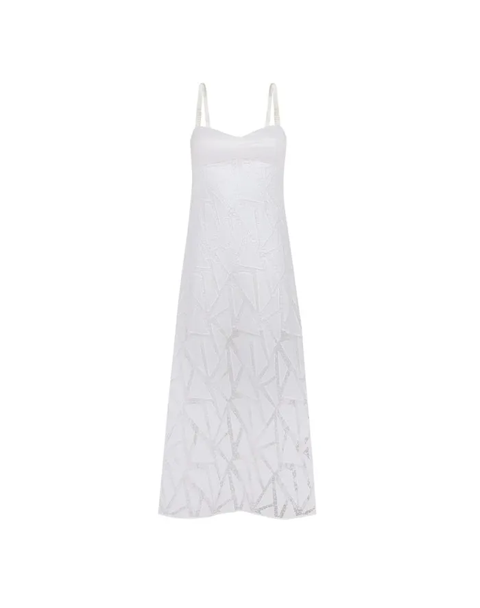 Dresses Women ViX Paula Hermanny Eleni Long Dress 8211 Off White