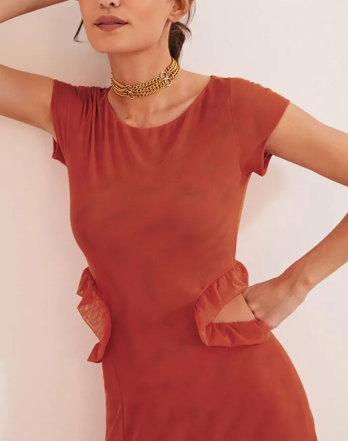 Dresses Women ViX Paula Hermanny Evie Long Dress 8211 Grapefruit