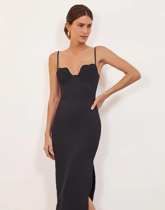 Dresses Women ViX Paula Hermanny Firenze Lou Midi Dress 8211 Black