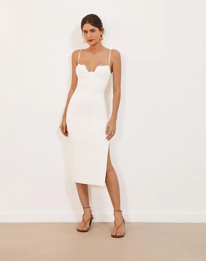 Dresses Women ViX Paula Hermanny Firenze Lou Midi Dress 8211 Off White