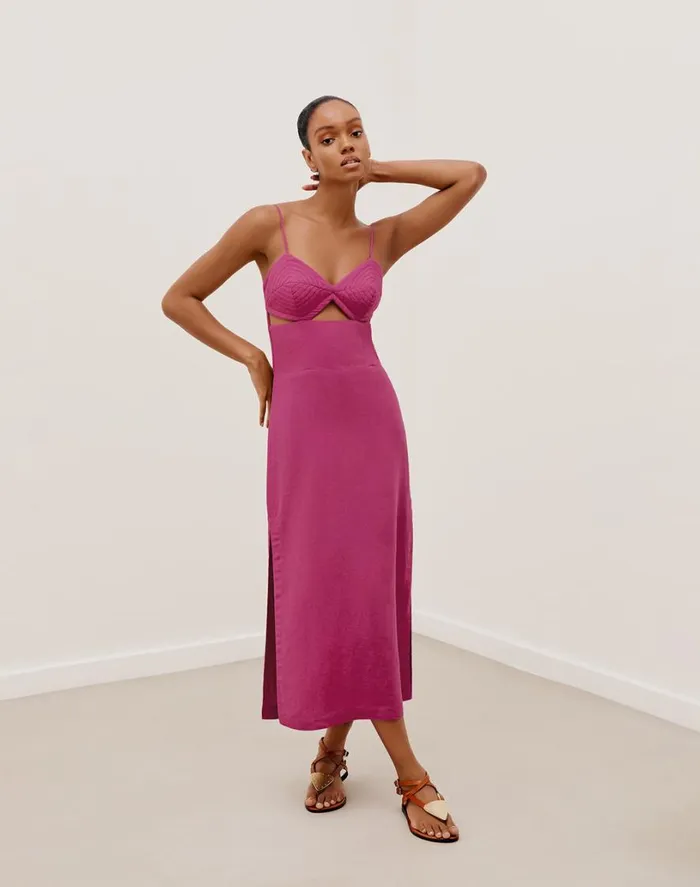 Dresses Women ViX Paula Hermanny Francis Midi Dress 8211 Bubblegum
