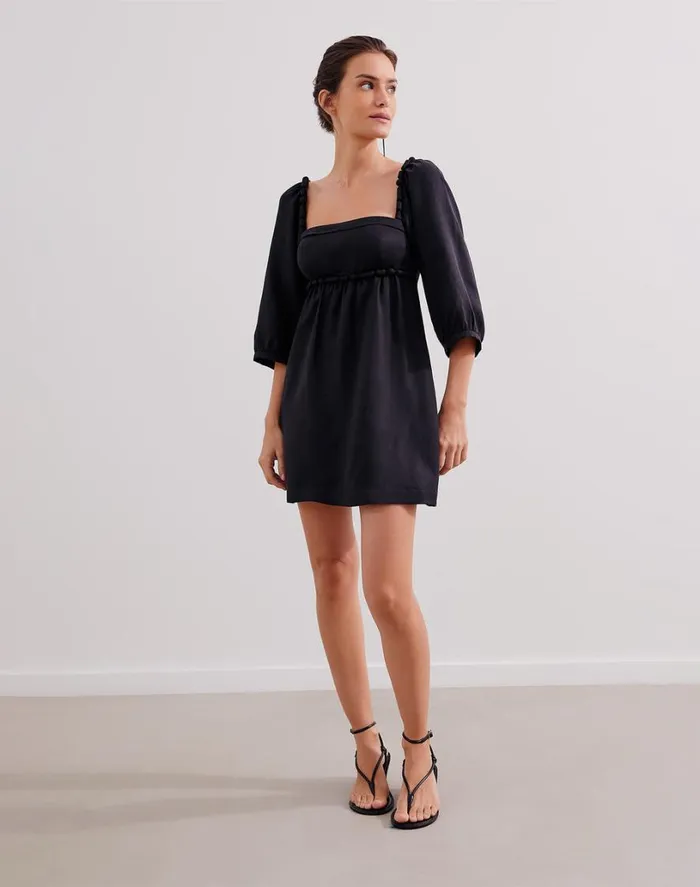 Dresses Women ViX Paula Hermanny Isadora Detail Short Dress 8211 Black