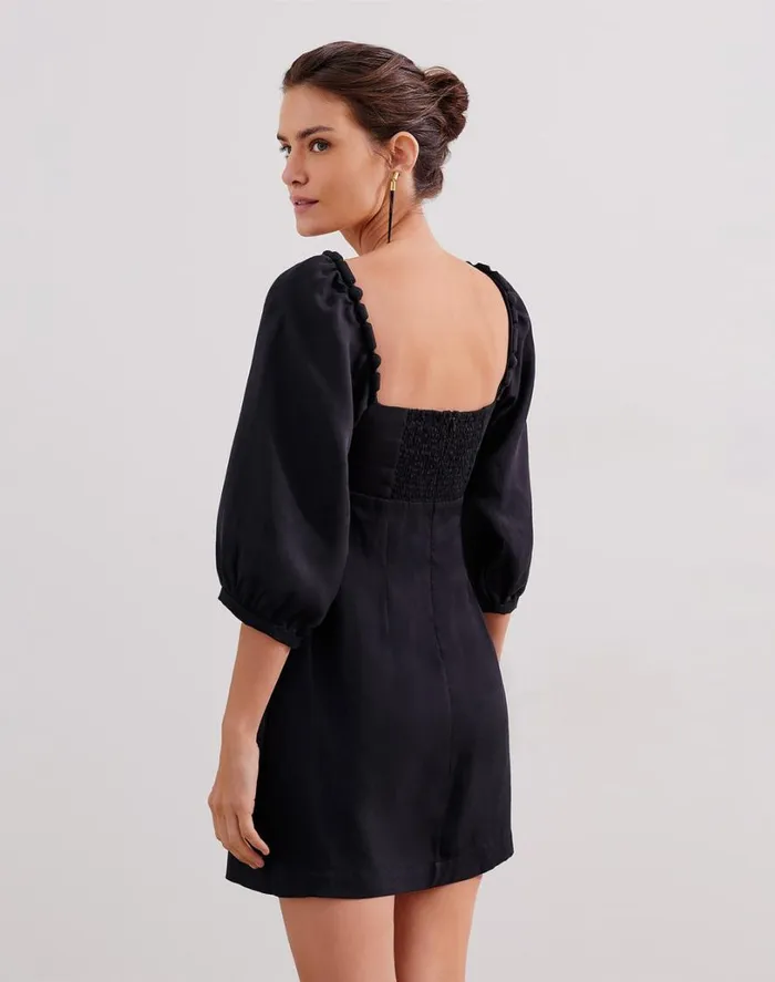 Dresses Women ViX Paula Hermanny Isadora Detail Short Dress 8211 Black