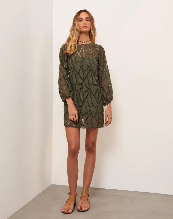 Dresses Women ViX Paula Hermanny Julieta Short Dress 8211 Evergreen