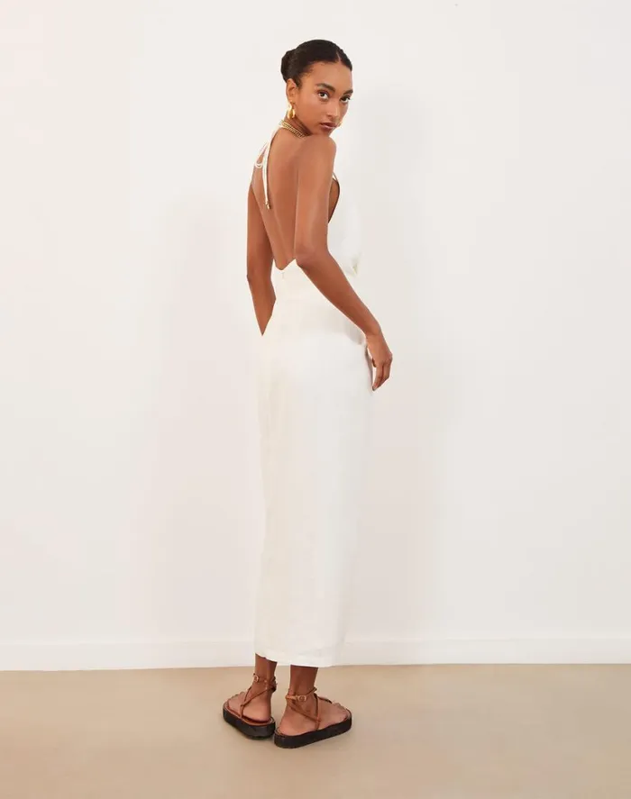 Dresses Women ViX Paula Hermanny Kana Midi Dress 8211 Off White