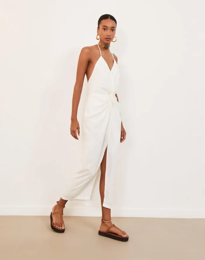 Dresses Women ViX Paula Hermanny Kana Midi Dress 8211 Off White