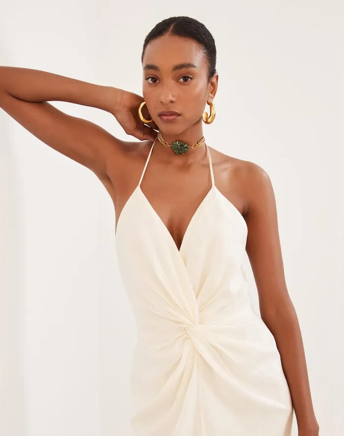 Dresses Women ViX Paula Hermanny Kana Midi Dress 8211 Off White