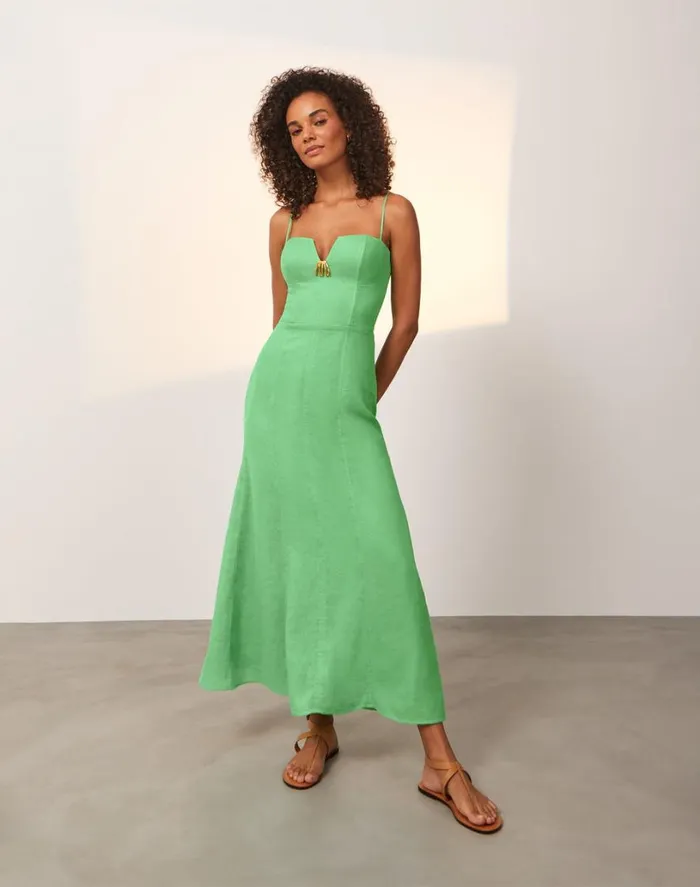 Dresses Women ViX Paula Hermanny Lilith Detail Long Dress 8211 Seaside