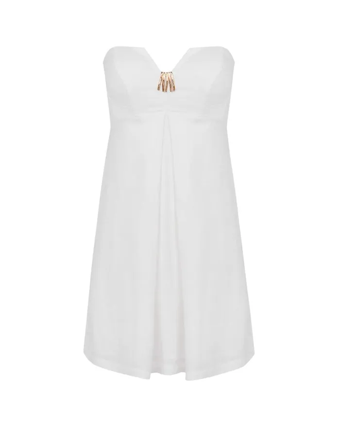 Dresses Women ViX Paula Hermanny Lucile Detail Short Dress 8211 Off White