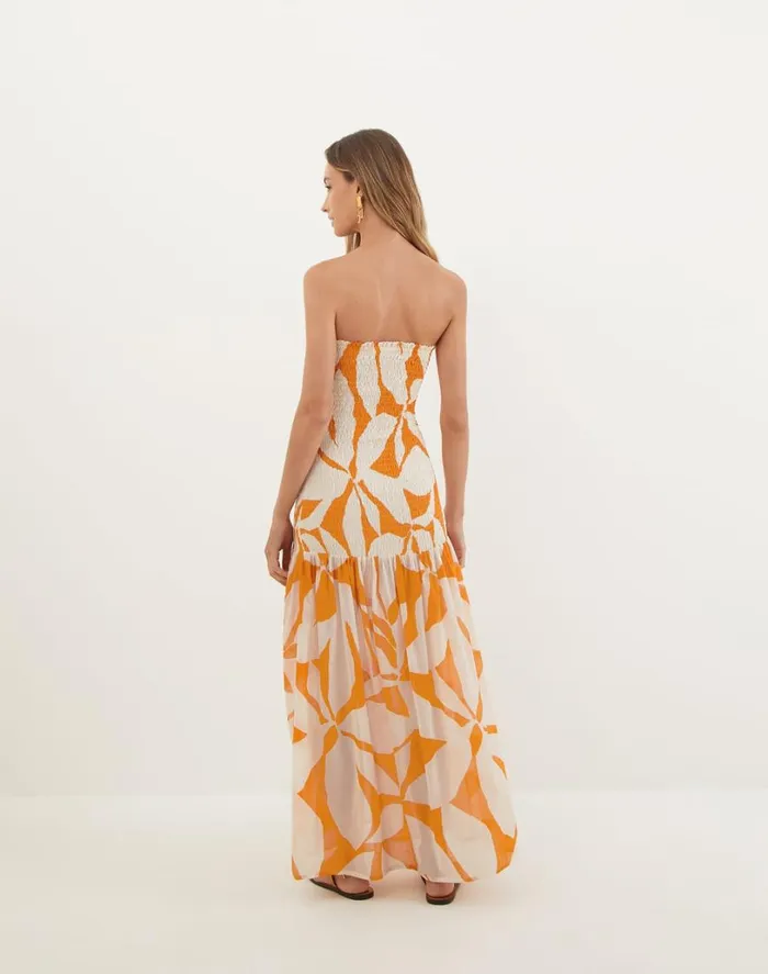 Dresses Women ViX Paula Hermanny Maira Long Dress 8211 Bossa Sunset