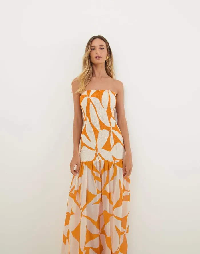 Dresses Women ViX Paula Hermanny Maira Long Dress 8211 Bossa Sunset