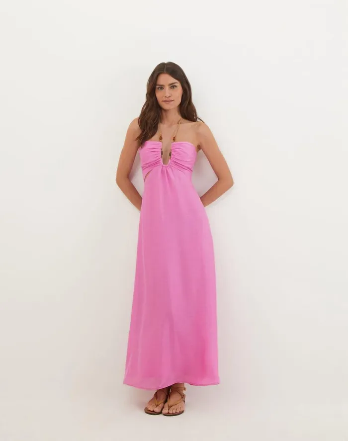 Dresses Women ViX Paula Hermanny Melina Detail Midi Dress 8211 Gerbera