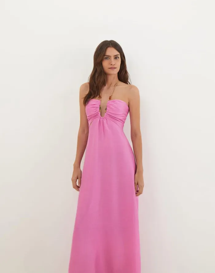 Dresses Women ViX Paula Hermanny Melina Detail Midi Dress 8211 Gerbera
