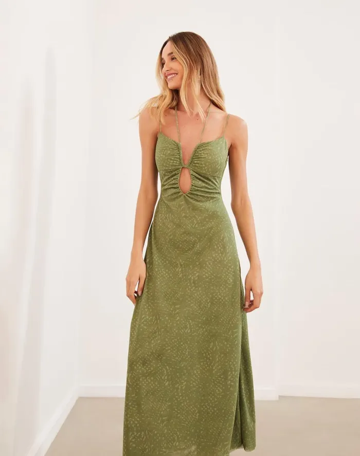 Dresses Women ViX Paula Hermanny Mina Midi Dress 8211 Gaia
