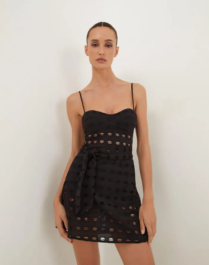 Dresses Women ViX Paula Hermanny Noor Short Dress 8211 Black