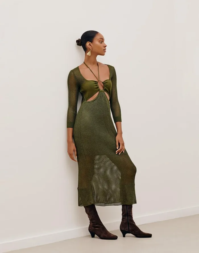 Dresses Women ViX Paula Hermanny Penny Long Dress 8211 Avocado