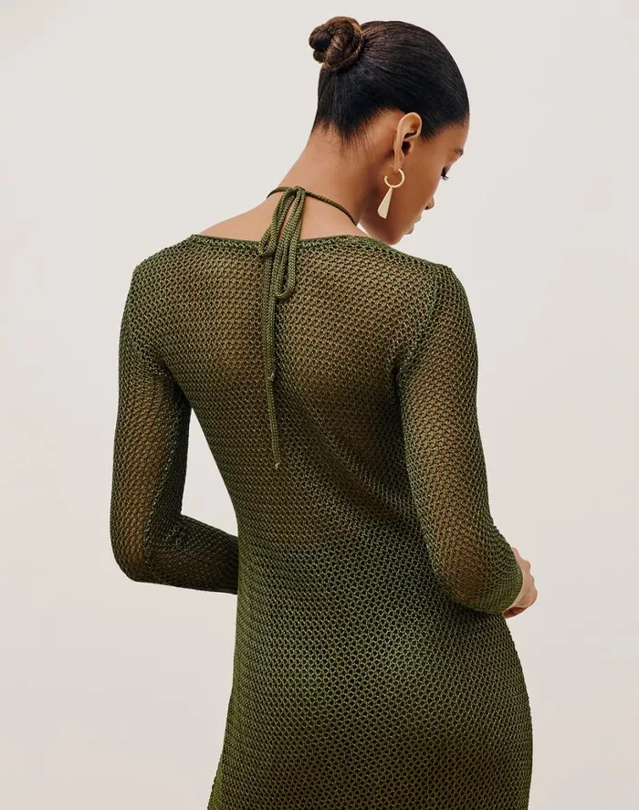 Dresses Women ViX Paula Hermanny Penny Long Dress 8211 Avocado