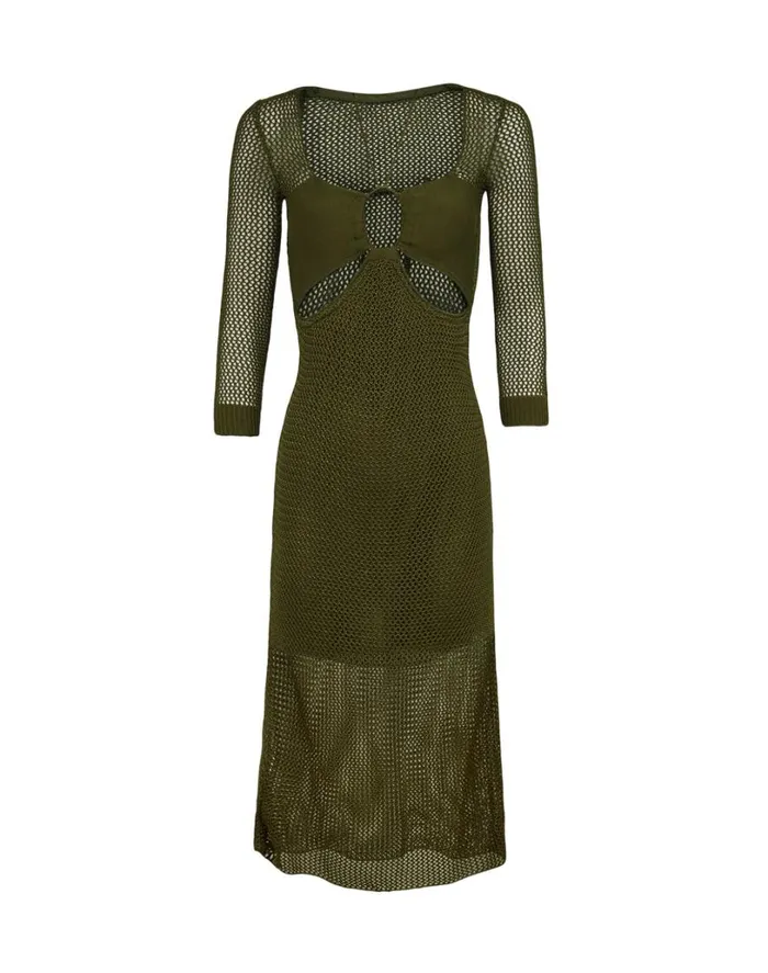 Dresses Women ViX Paula Hermanny Penny Long Dress 8211 Avocado
