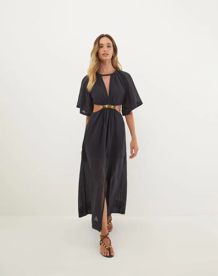 Dresses Women ViX Paula Hermanny Sallisa Long Dress 8211 Black
