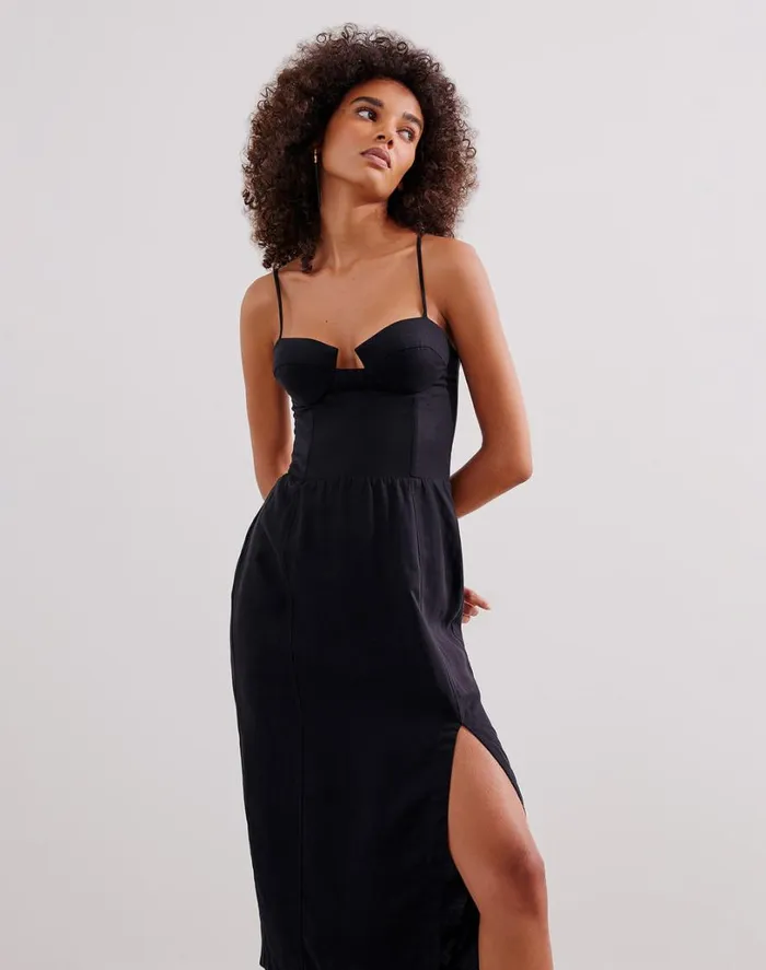 Dresses Women ViX Paula Hermanny Shan Midi Dress 8211 Black
