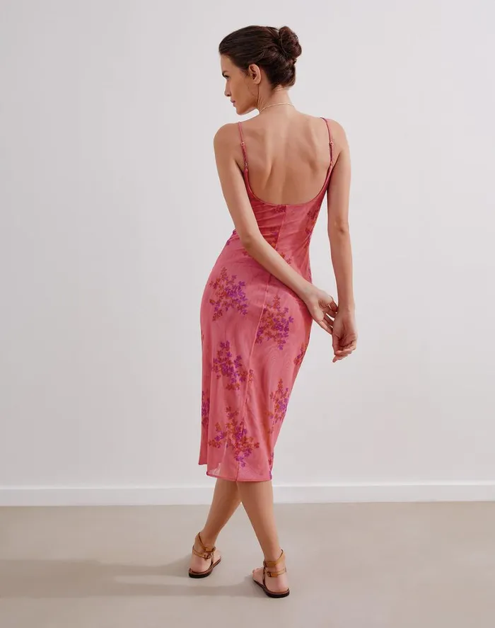 Dresses Women ViX Paula Hermanny Sheer Diana Midi Dress 8211 Lichia