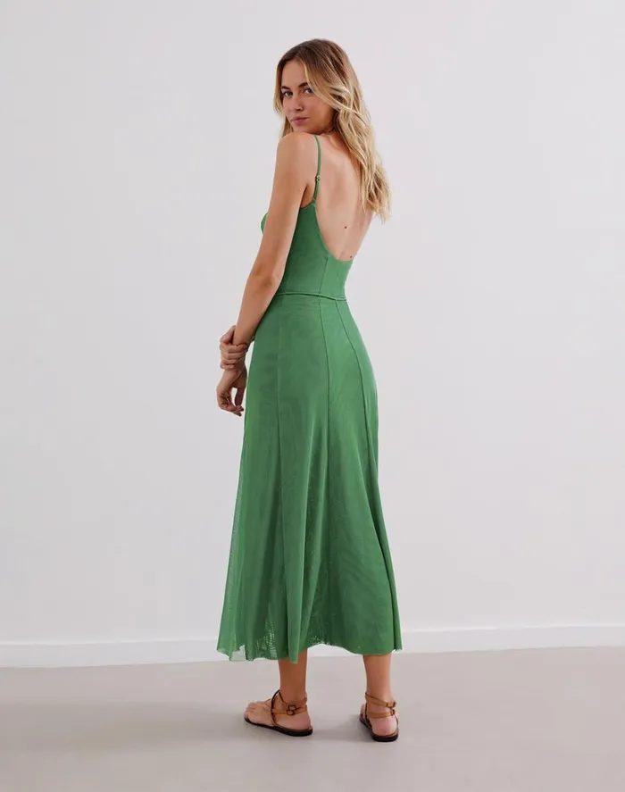 Dresses Women ViX Paula Hermanny Sheer Maya Long Dress 8211 Aspen