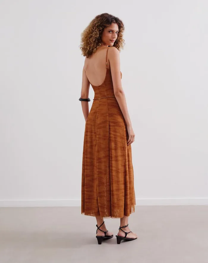 Dresses Women ViX Paula Hermanny Sheer Maya Long Dress 8211 Gingko