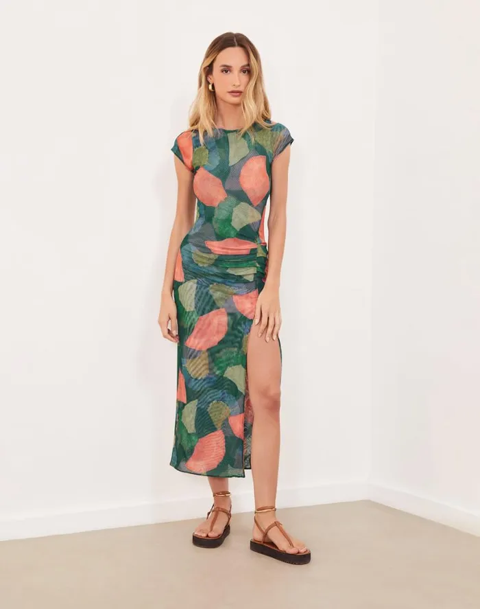 Dresses Women ViX Paula Hermanny Suzi Midi Dress 8211 Waterlily