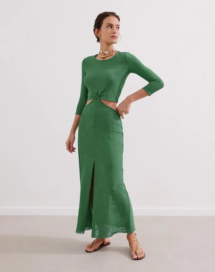 Dresses Women ViX Paula Hermanny Talita Long Dress 8211 Aspen