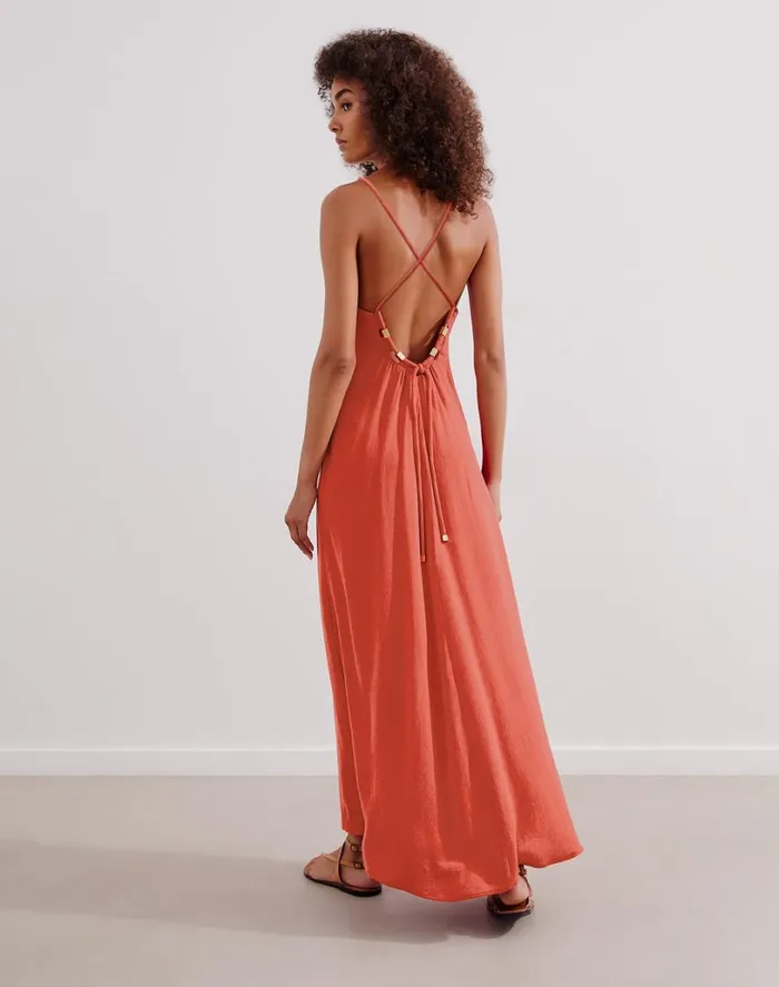 Dresses Women ViX Paula Hermanny Zima Long Dress 8211 Brick