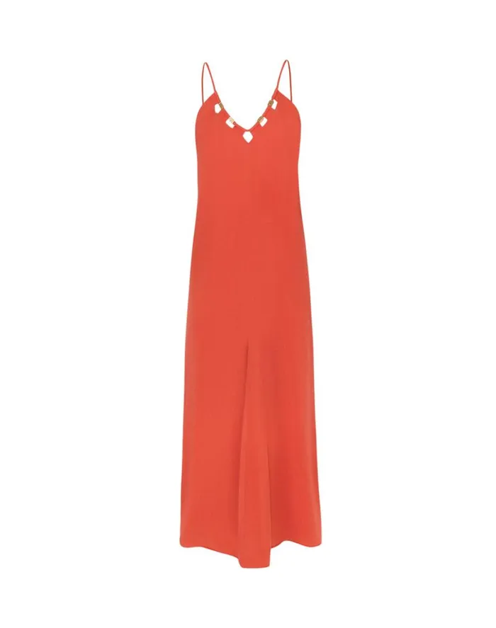 Dresses Women ViX Paula Hermanny Zima Long Dress 8211 Brick