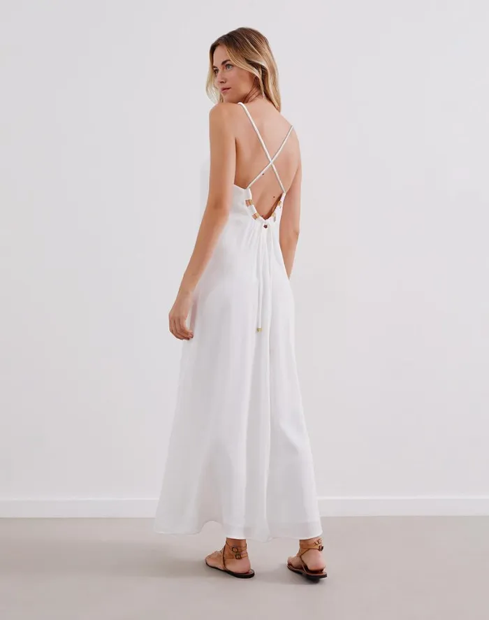 Dresses Women ViX Paula Hermanny Zima Long Dress 8211 Off White