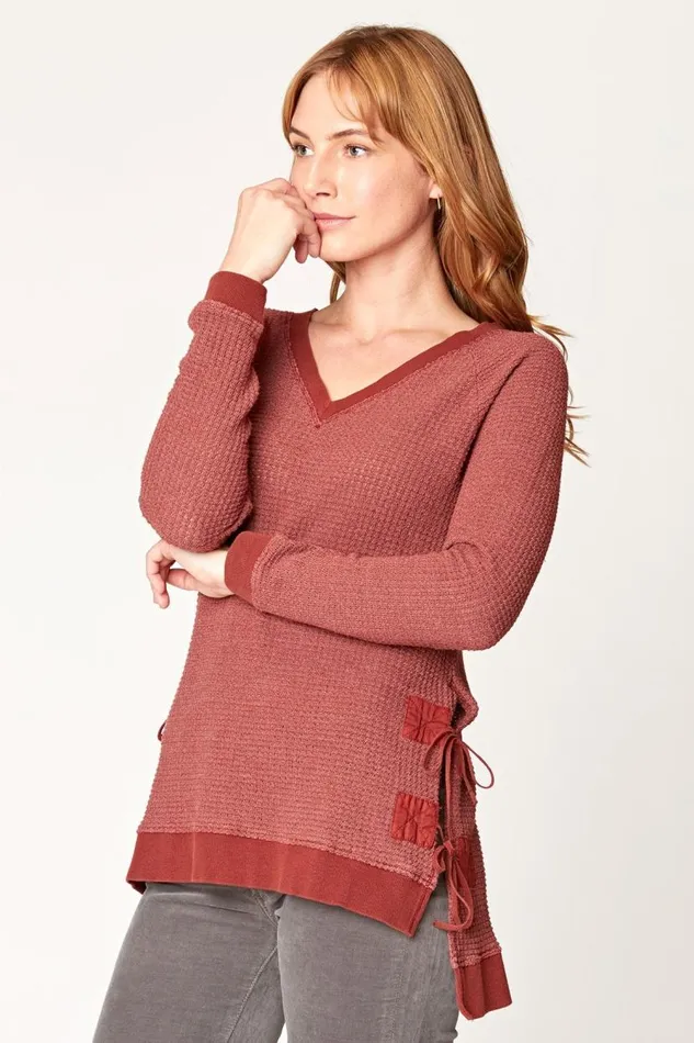 Dutchman VNeck Mahogany Clothing XCVI ShirtsBlouses