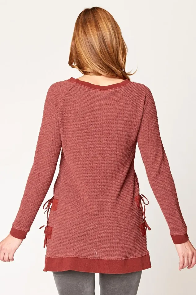 Dutchman VNeck Mahogany Clothing XCVI ShirtsBlouses