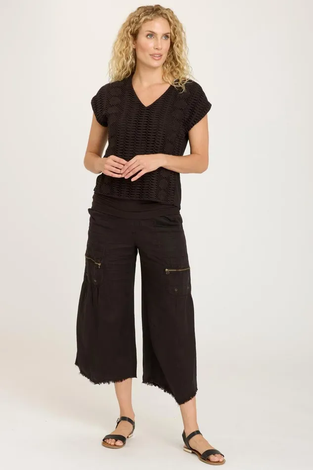 Eaves Top Black Clothing XCVI ShirtsBlouses