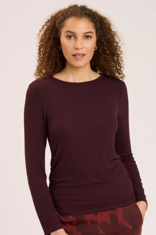 Edie Long Sleeve Sarsaparilla Clothing XCVI ShirtsBlouses