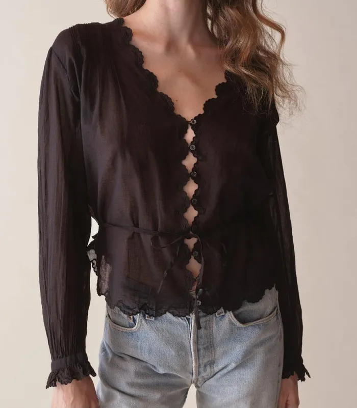 ELAYNE TOP Black Shop DEN Tops