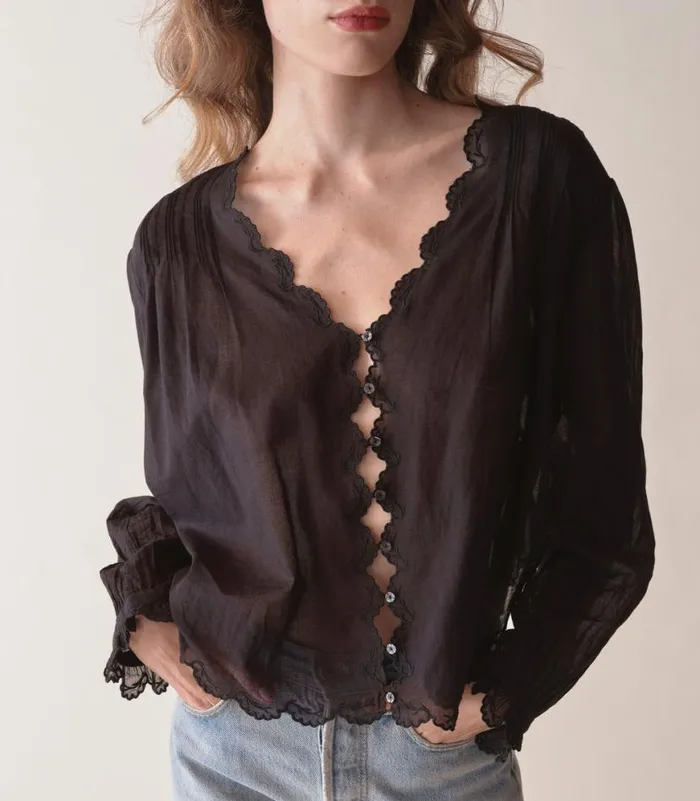 ELAYNE TOP Black Shop DEN Tops