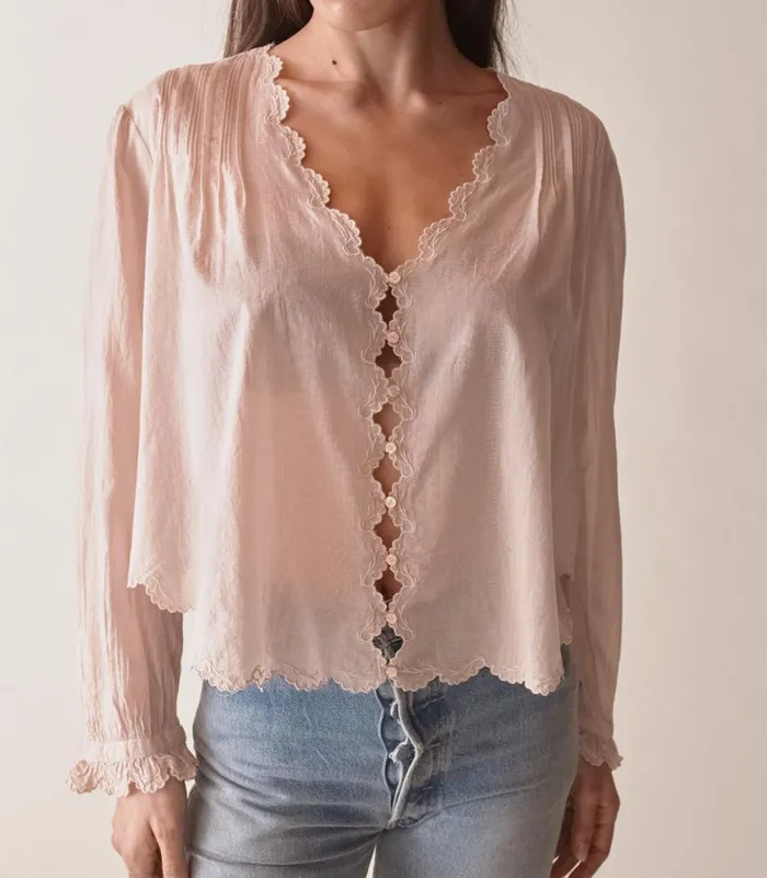 ELAYNE TOP Sundried Rose Shop DEN Tops