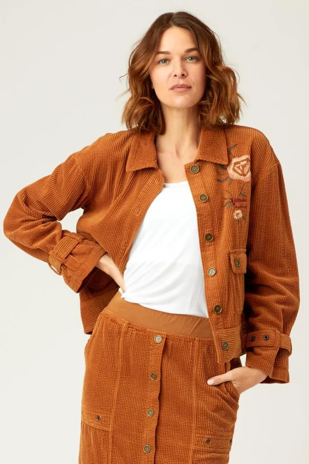 Elki Relaxed Jacket Pumpkin Spice Pigment Clothing XCVI Jackets