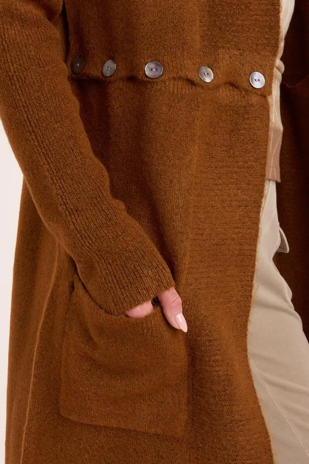 Ercell Cardigan Tawny Copper Clothing XCVI Sweaters