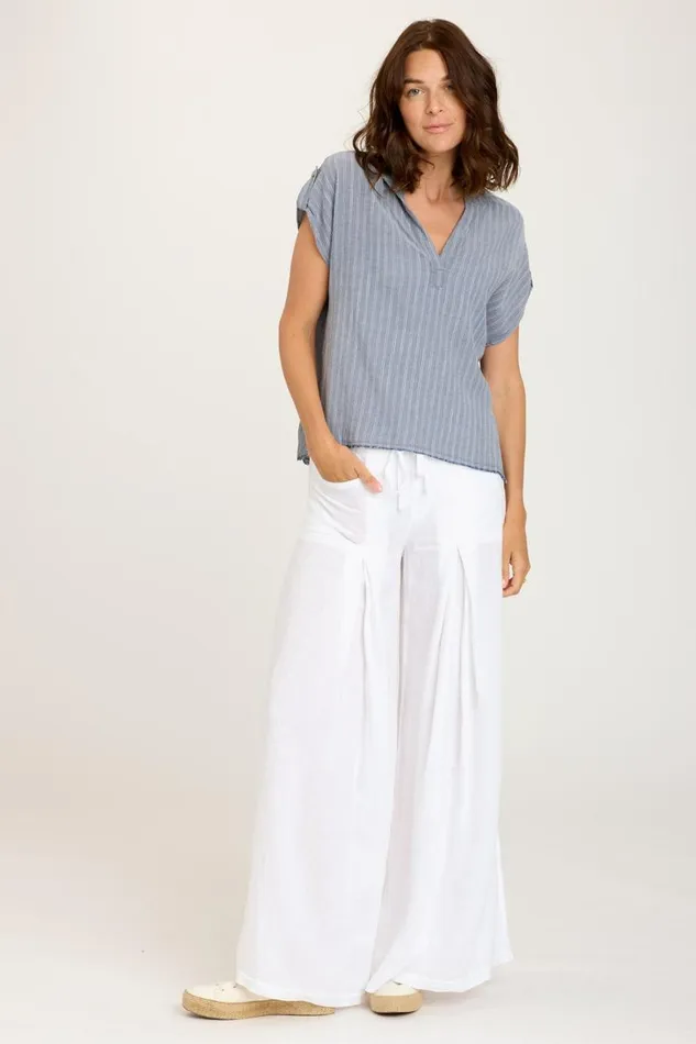 Ermine Top Indigo Clothing XCVI ShirtsBlouses